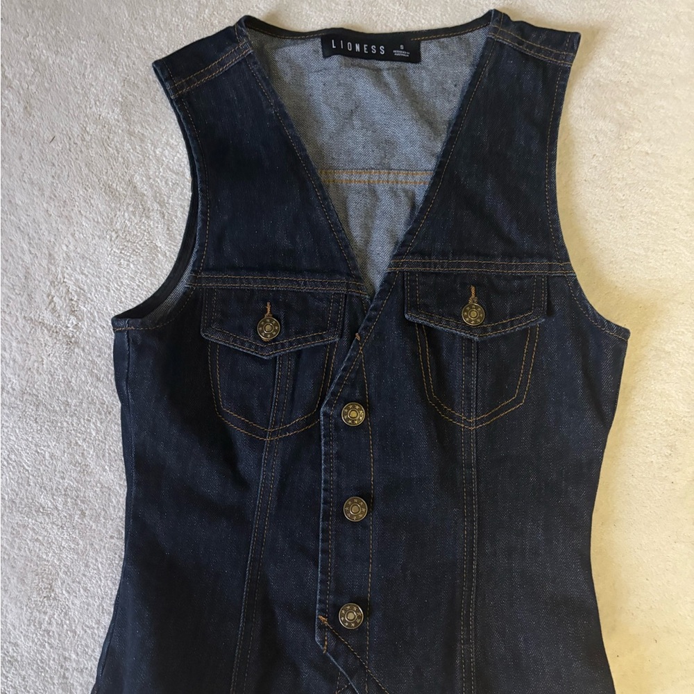 Lioness Blue Denim Vest